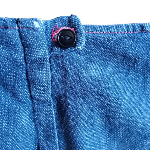 24x25 Vintage 1970's High-Waisted Blue Denim Jeans Pykettes Stretch Hippie - Picture 3 of 9